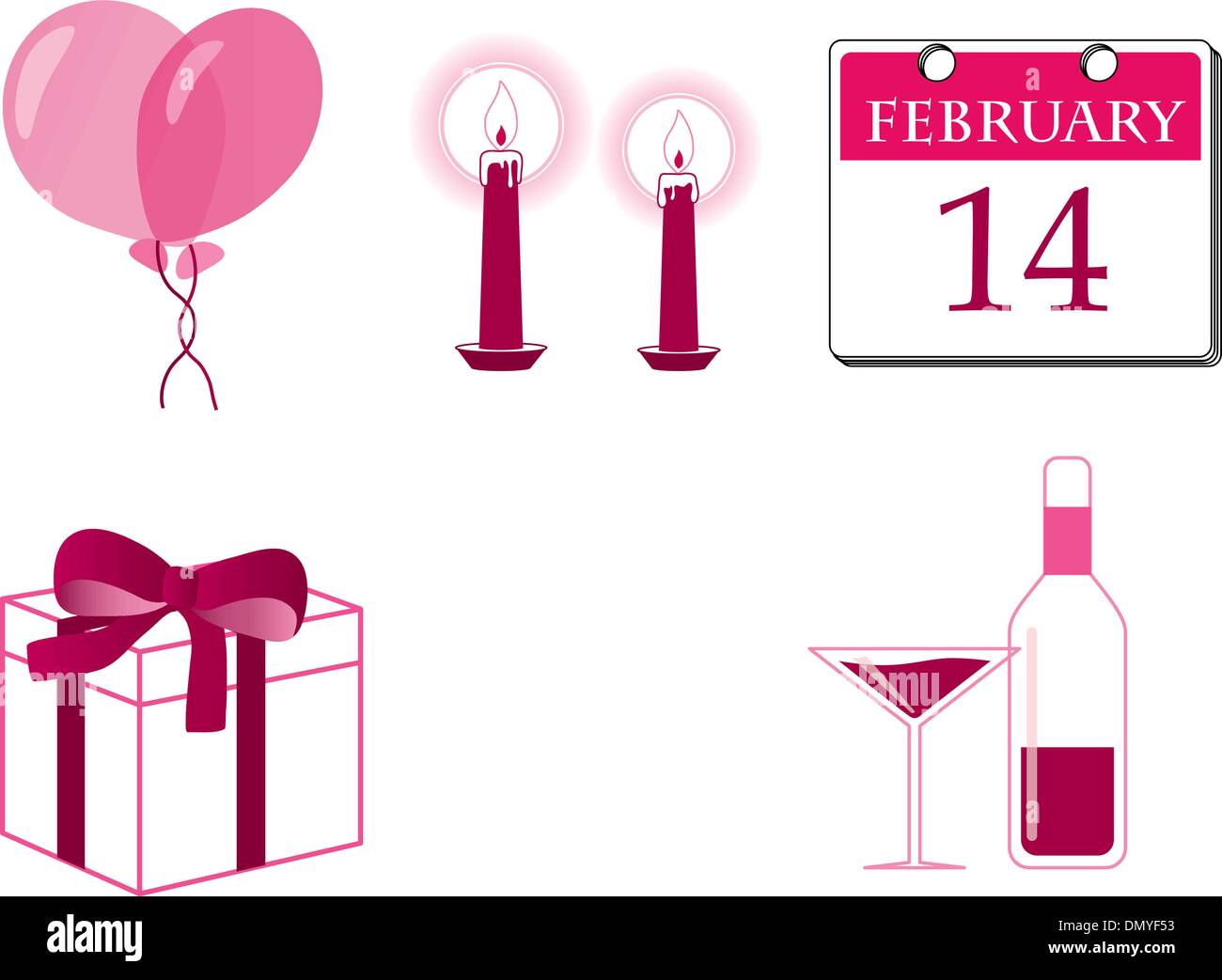Valentine icon set Stock Vector Image & Art - Alamy
