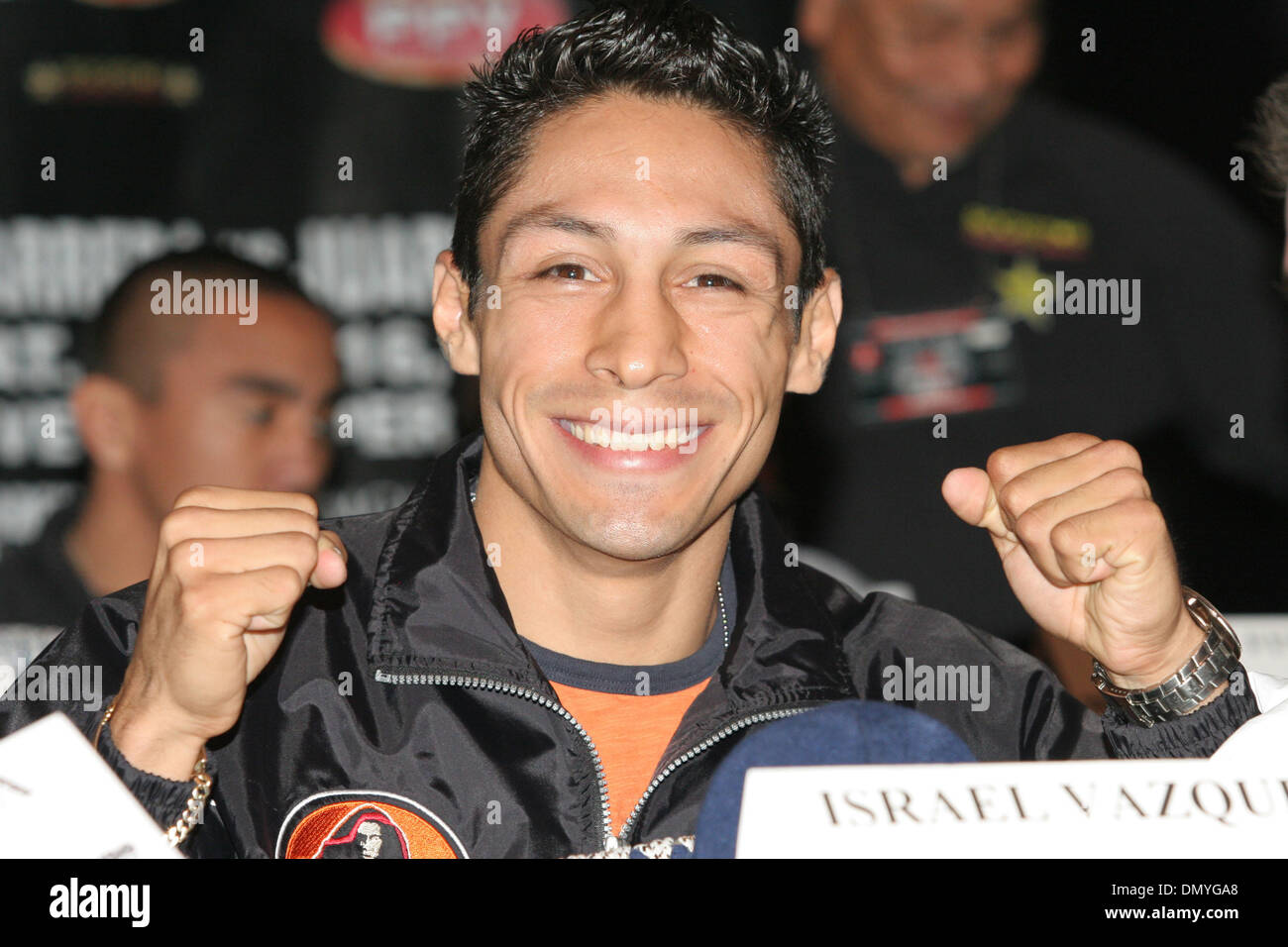 Sep 14, 2006; Las Vegas, NV, USA; BOXING: ISRAEL 'Magnifico' VASQUEZ at the Barrera vs Juarez ll press conference. Juarez is fighting Jhonny Gonzalez for the Super Bantamweight WBC World Title which is the Co Main Event Sept 16 at the MGM Grand Garden in Las Vegas, NV. Mandatory Credit: Photo by Mary Ann Owen/ZUMA Press. (©) Copyright 2006 by Mary Ann Owen Stock Photo