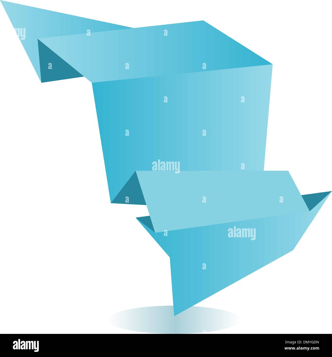 Abstract origami speech bubble Stock Vector