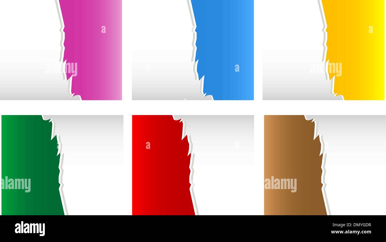 Torn Paper with space for text on white background Stock Vector Image ...