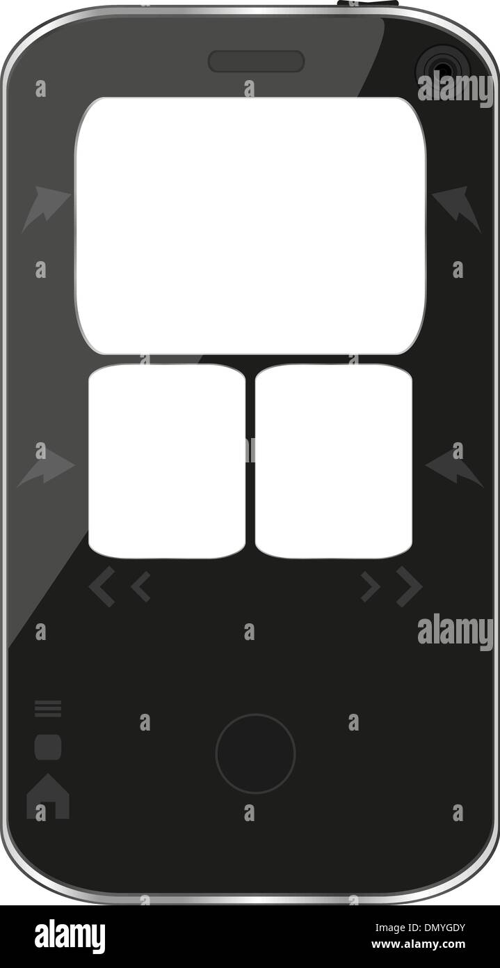 Black smartphone isolated on white background Stock Vector Image & Art ...