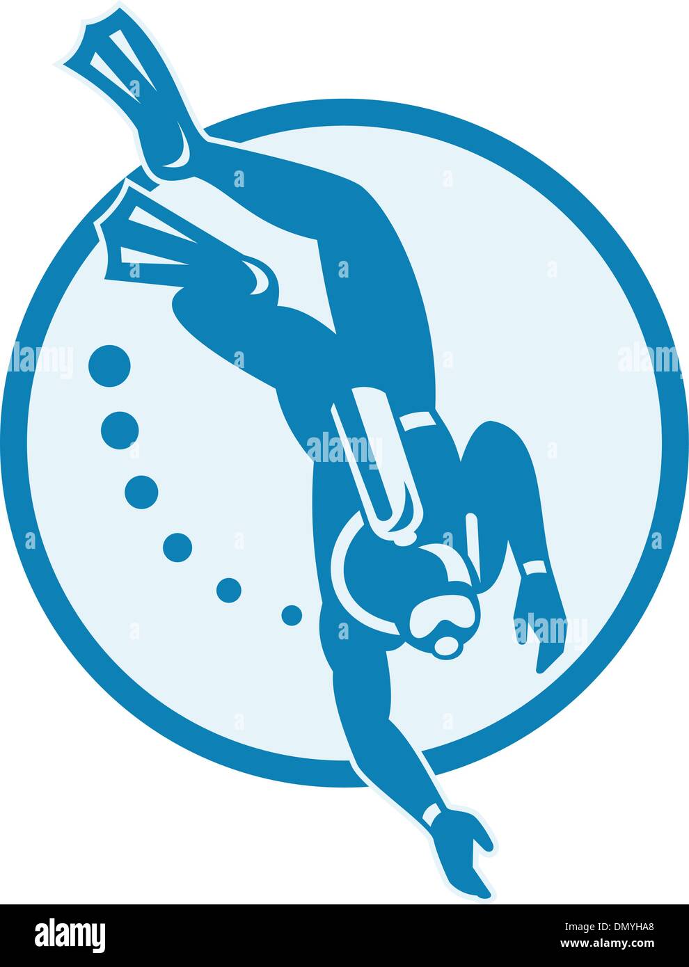 Scuba Diver Diving Retro Stock Vector Image & Art - Alamy