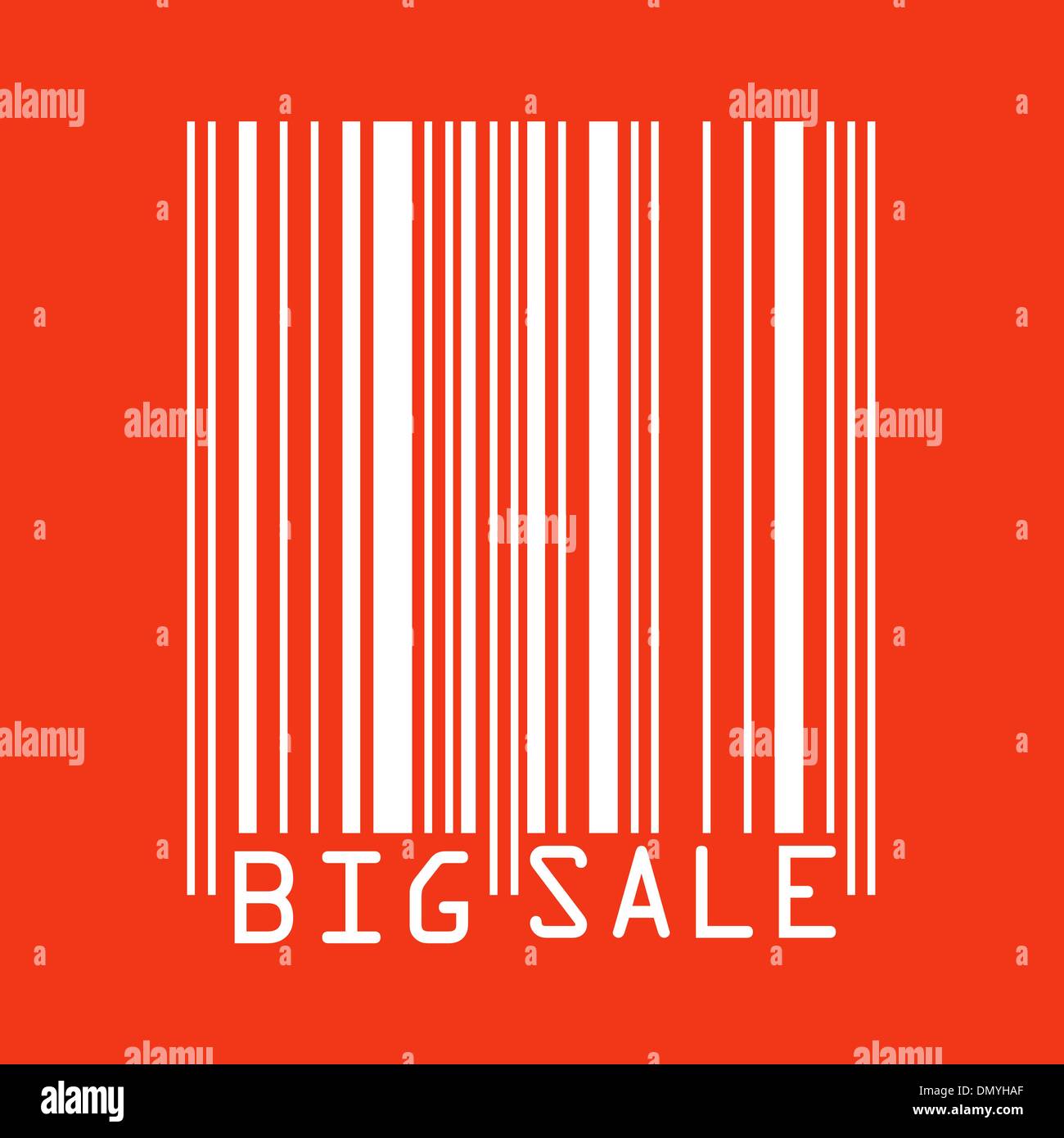 Big Sale red bar codes. EPS 8 Stock Vector