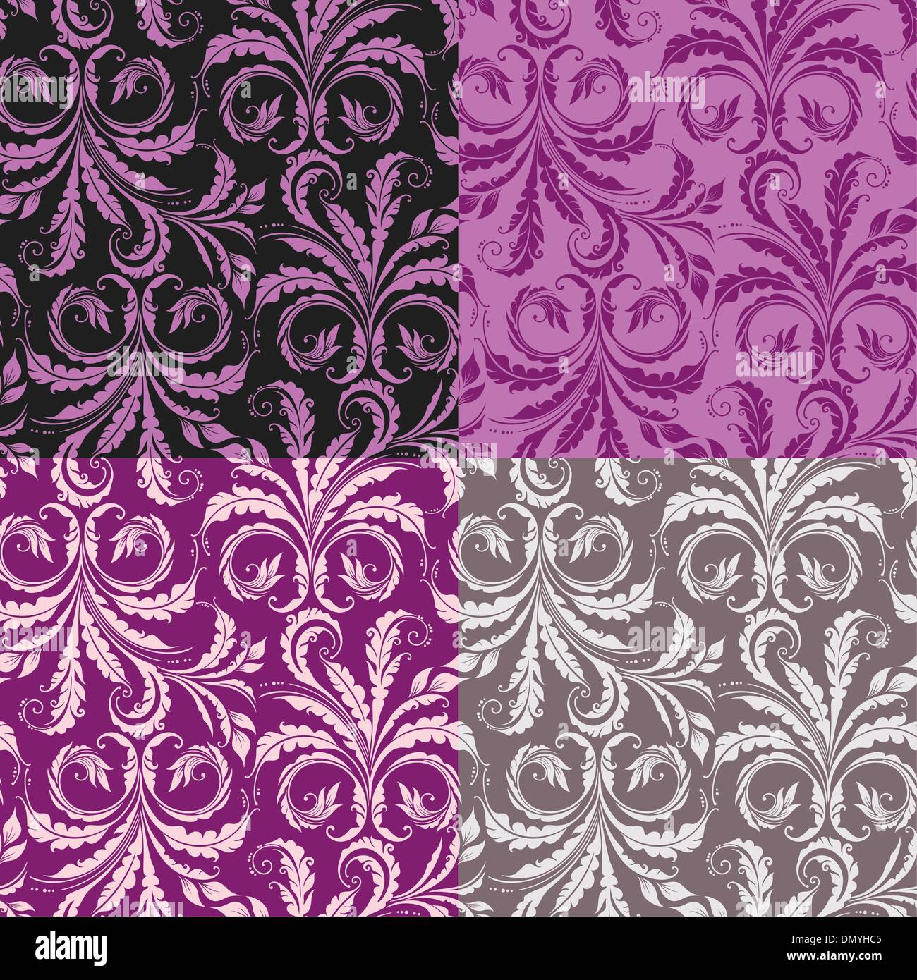 Decorative seamless floral background Stock Vector Image & Art - Alamy