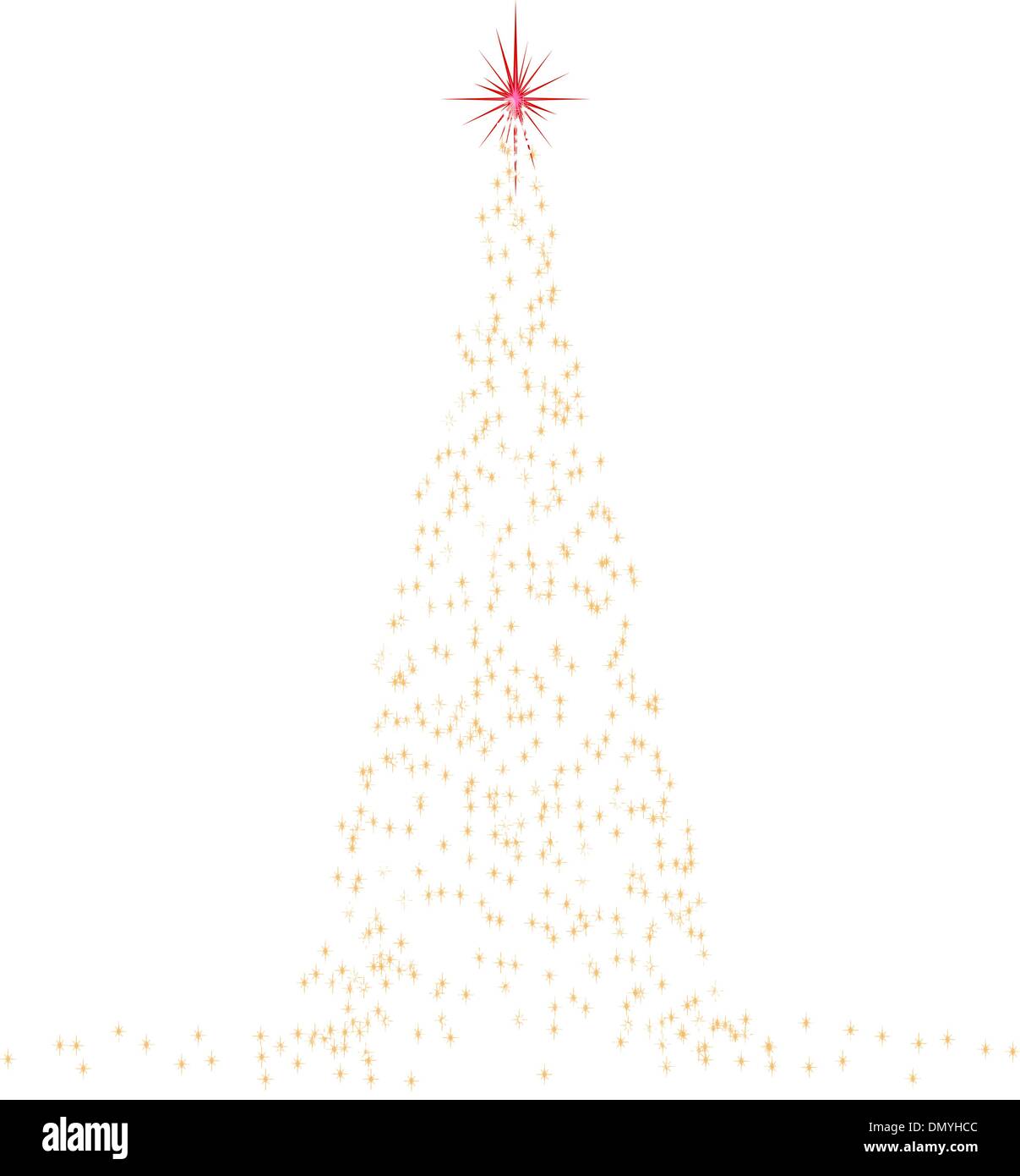 Abstract green christmas tree on red. EPS 8 Stock Vector Image & Art ...