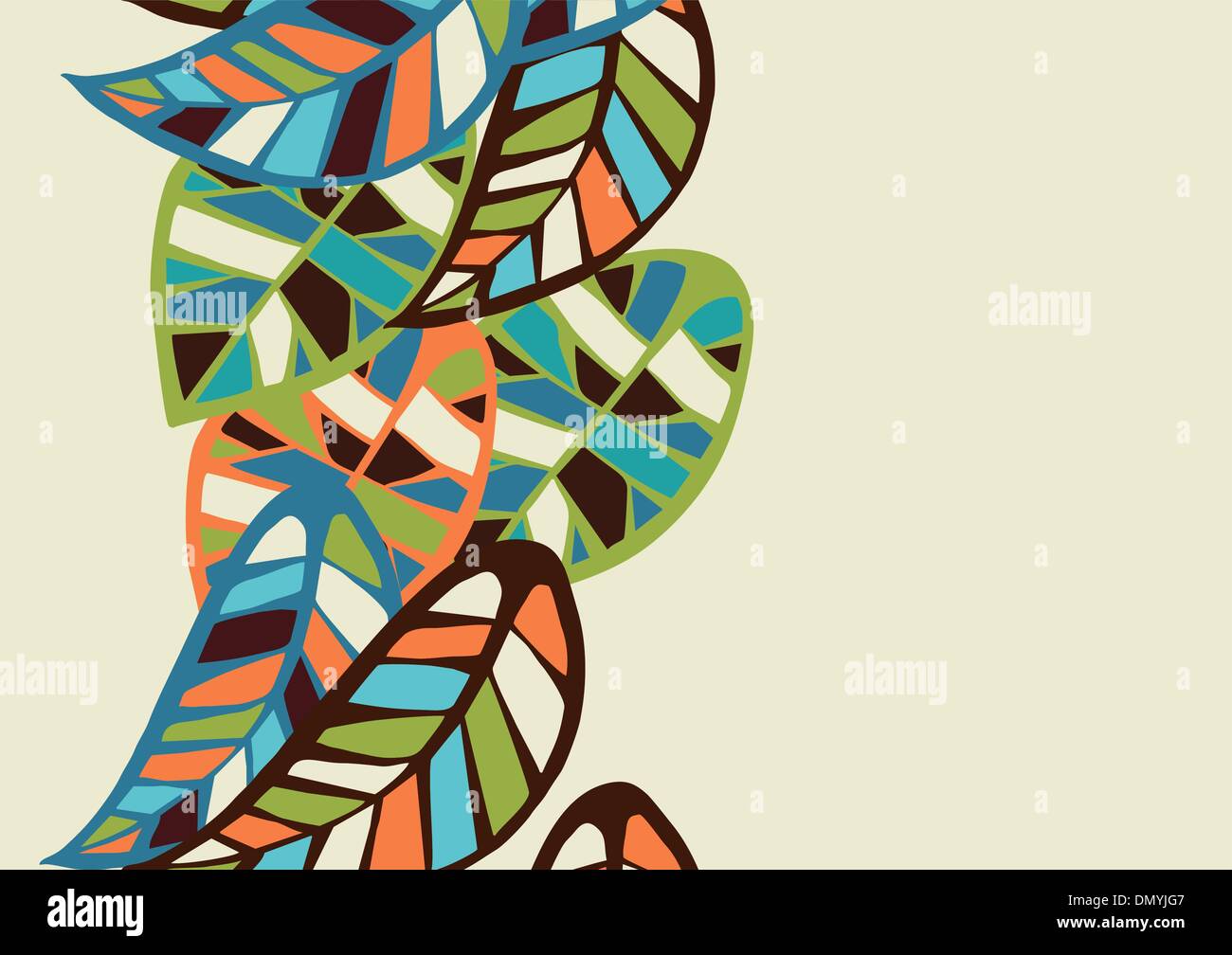Abstract leaves pattern background Stock Vector Image & Art - Alamy