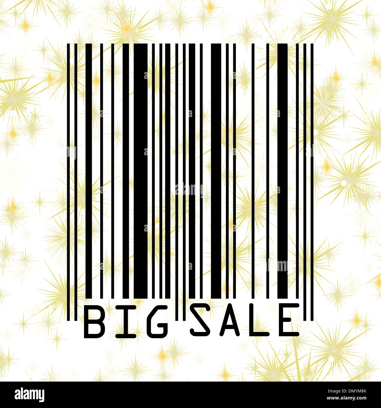 Big Sale gold bar codes. EPS 8 Stock Vector