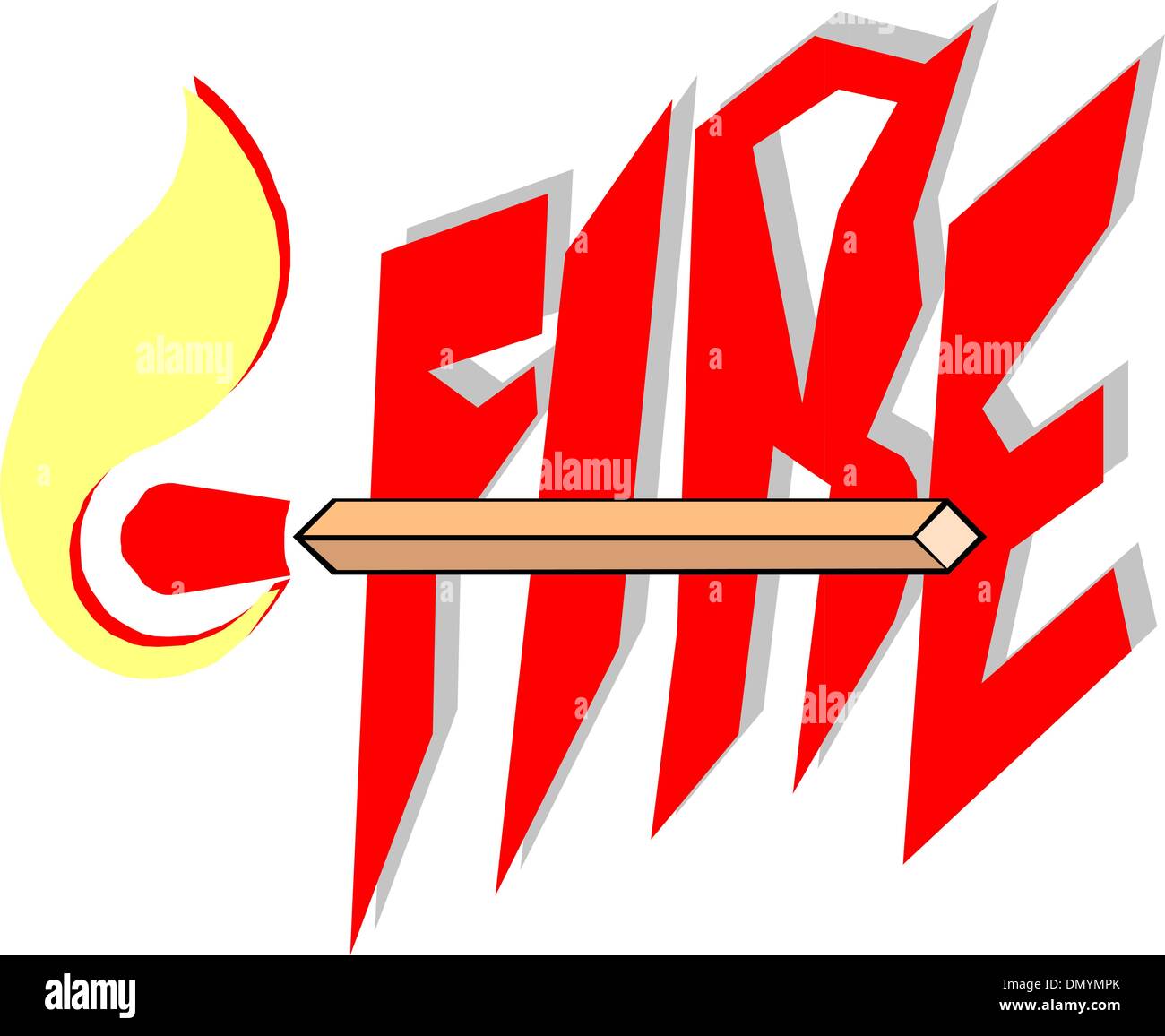 Burning match stick Stock Vector Image & Art - Alamy