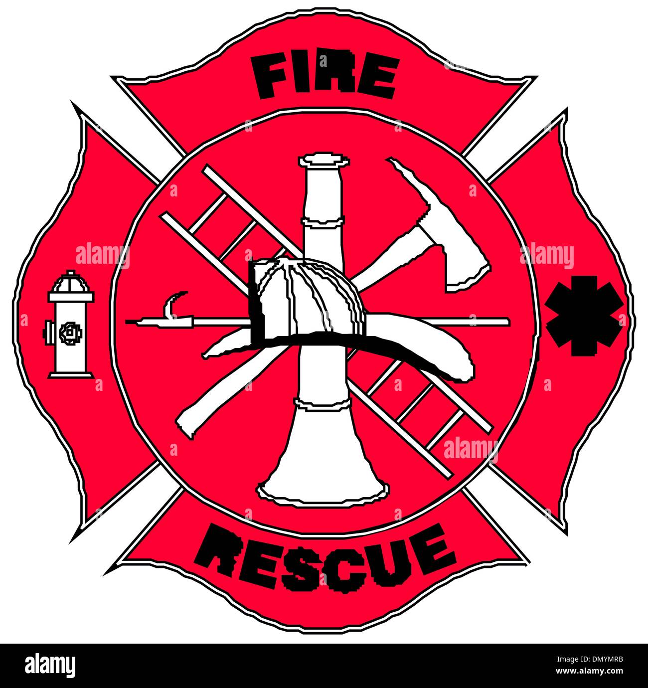 Red fireman sign with instrument Stock Vector Image & Art - Alamy