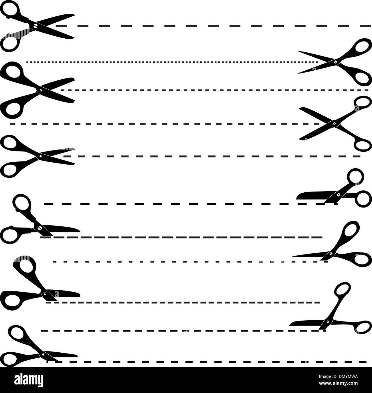 vector set of cutting scissors Stock Vector Image & Art Alamy