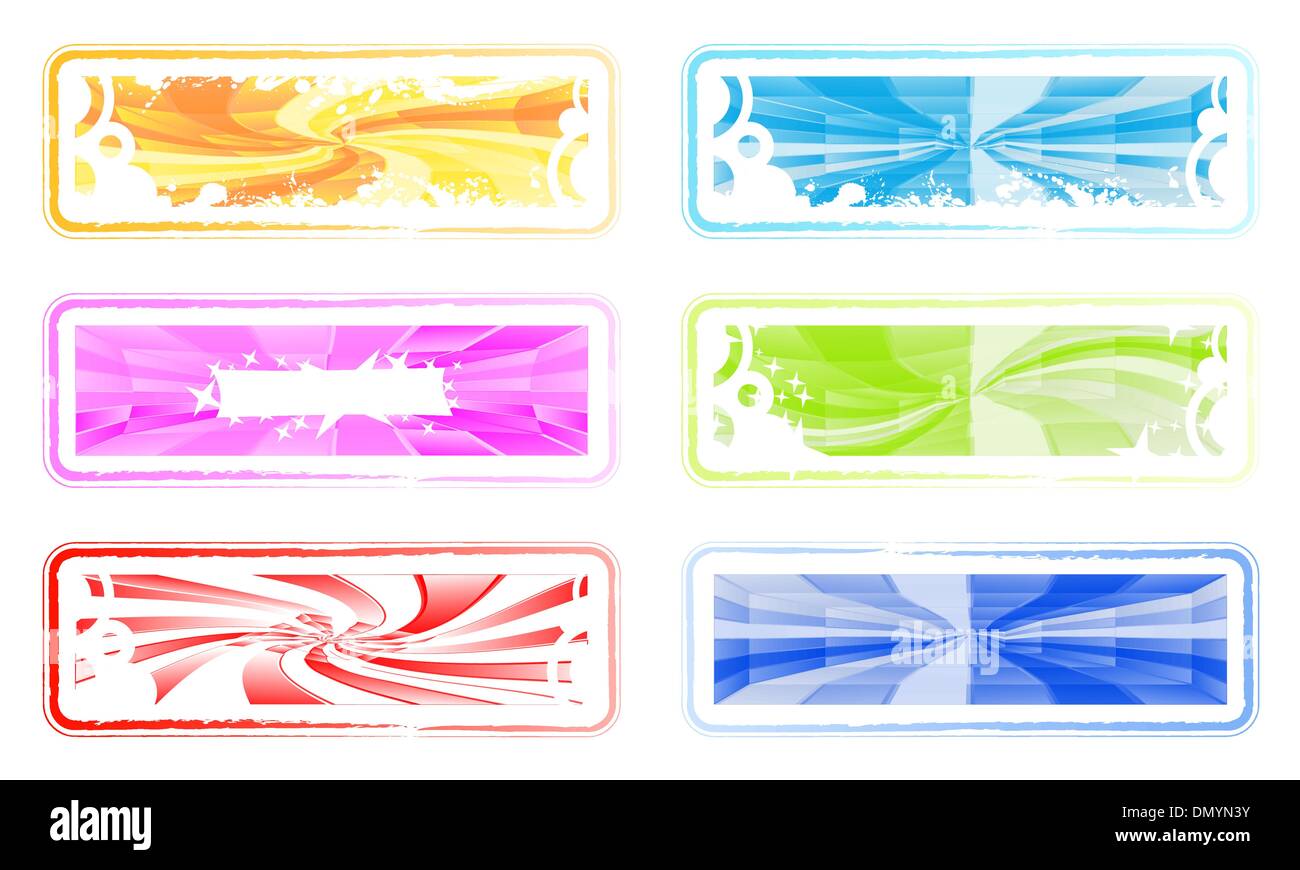 Grunge celebration frame banners Stock Vector