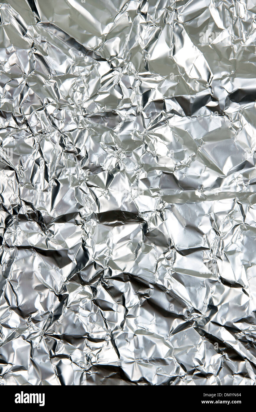 Kitchen or aluminum foil background texture Stock Photo