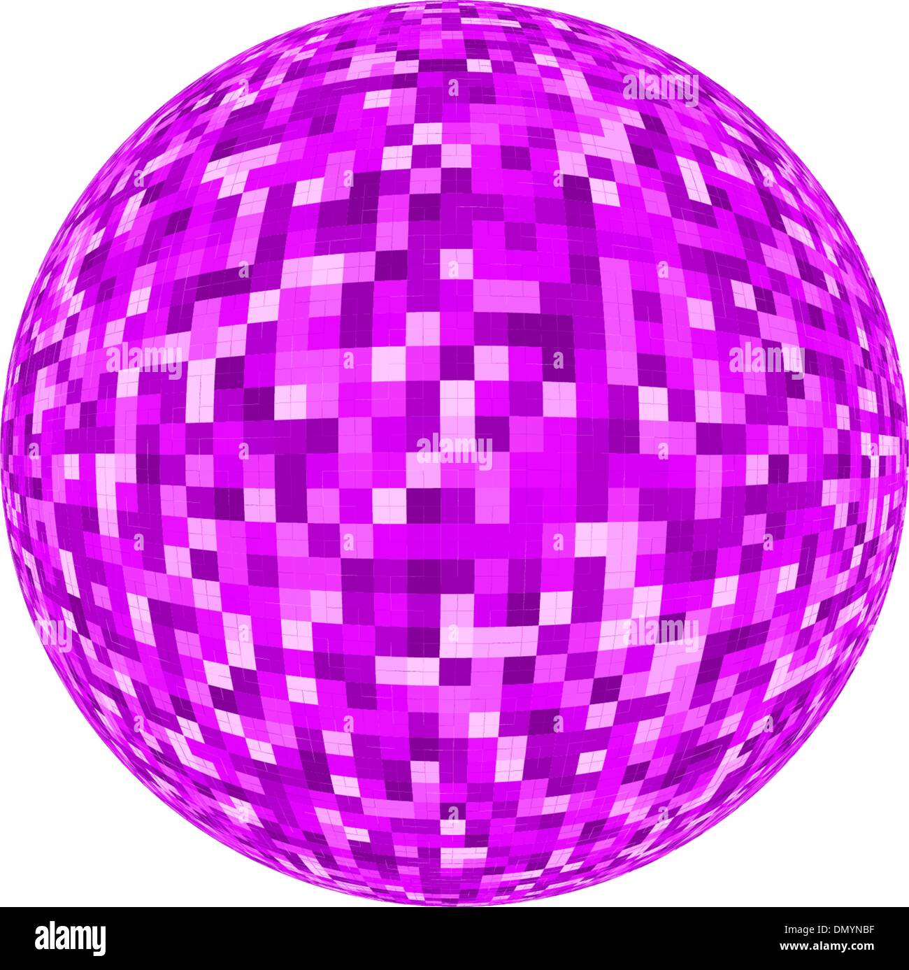 pink disco ball, pink background, EPS10, Stock vector