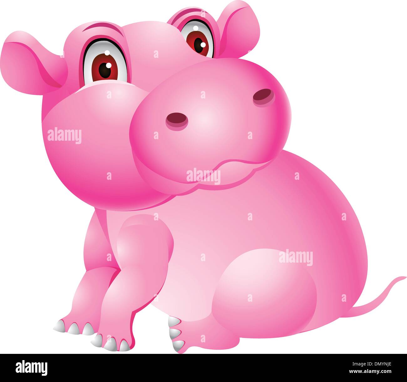 Hippo cartoon Stock Vector