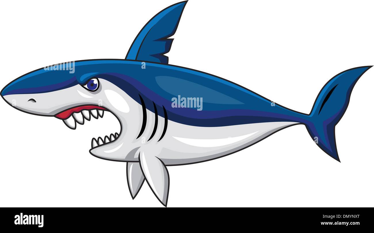 Angry shark cartoon Stock Vector Image & Art - Alamy