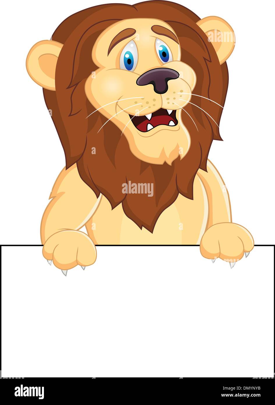 Lion cartoon with blank sign Stock Vector Image & Art - Alamy