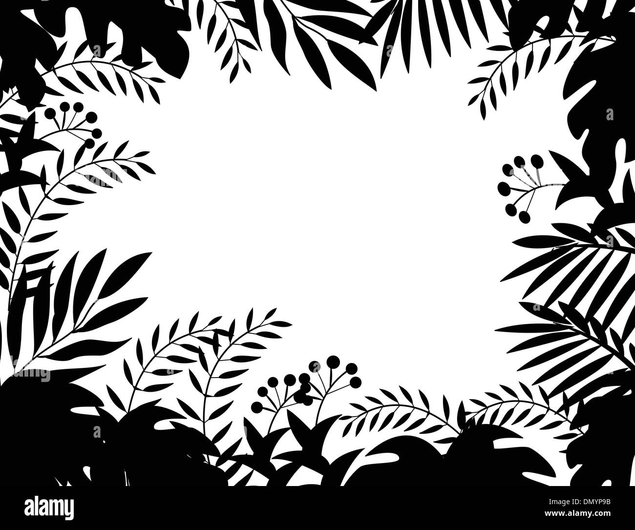 Jungle silhouette vector hires stock photography and images Alamy