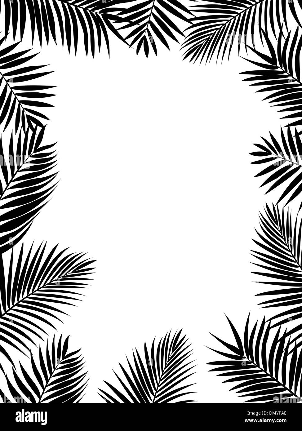 Palm leaf silhouette Stock Vector