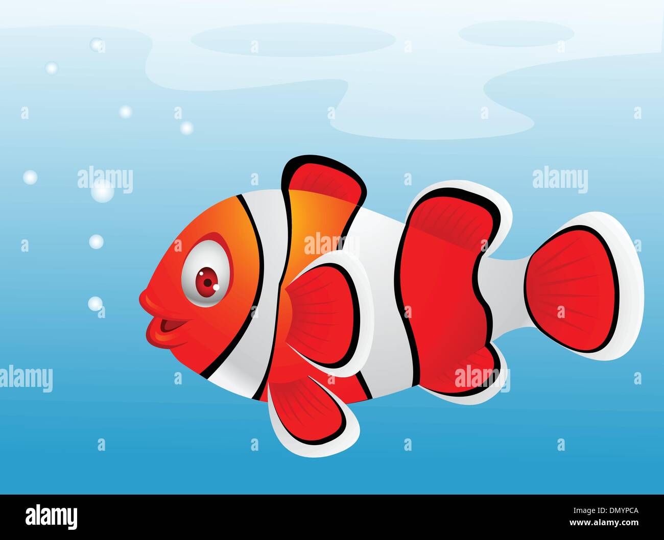 Clown fish cartoon Stock Vector