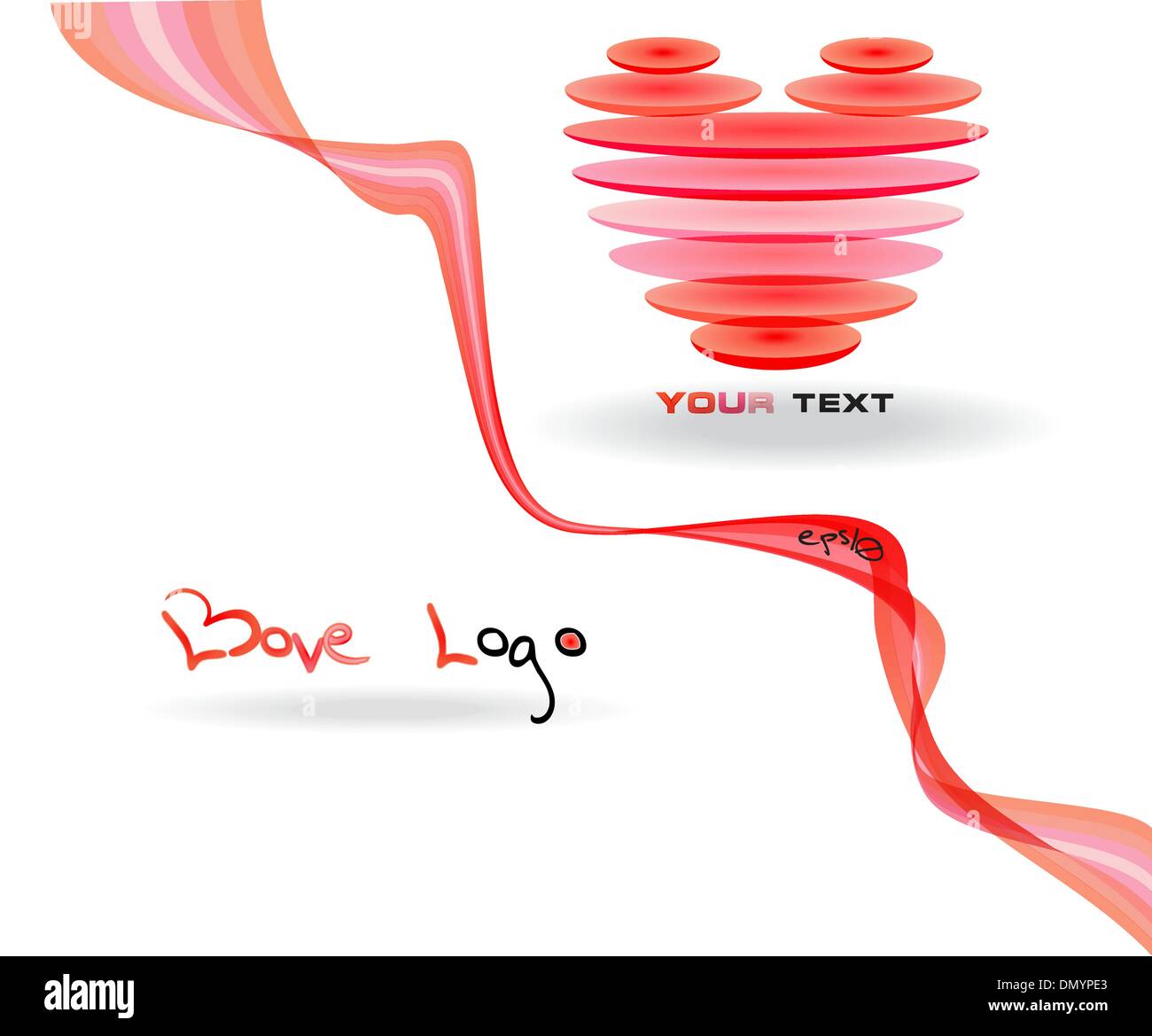 Pink heart logo Stock Vector
