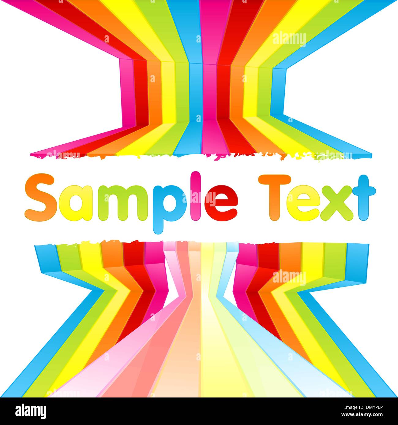 Grunge paint colored wall stripes Stock Vector