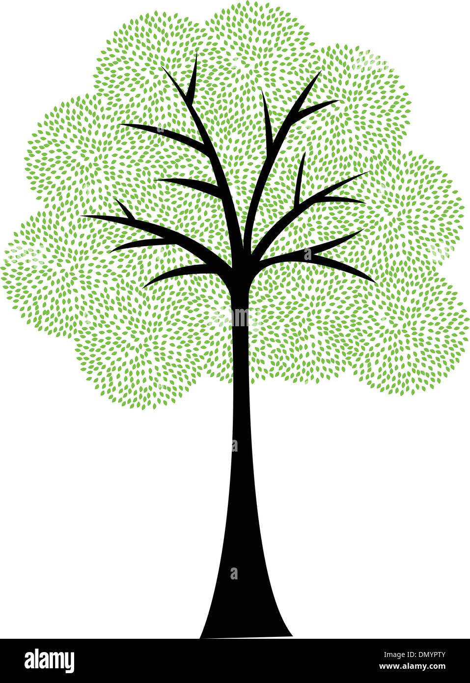 Art tree silhouette isolated on white background Stock Vector Image ...