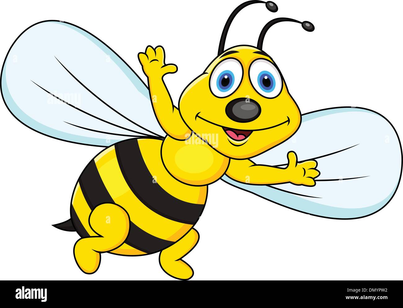 Funny bee cartoon Stock Vector