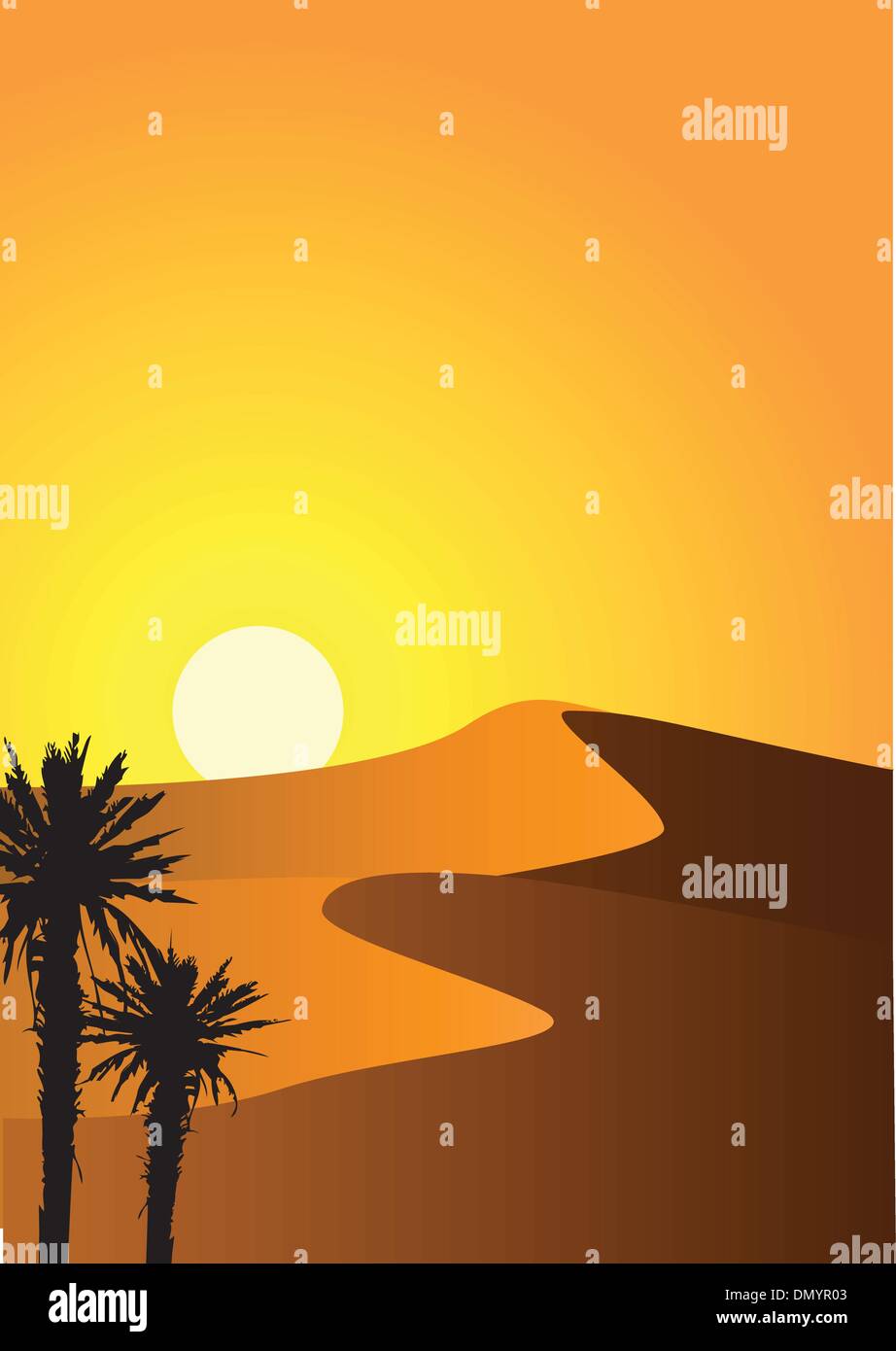 Desert background Stock Vector