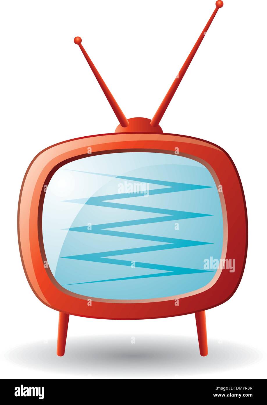 vector red retro tv set Stock Vector Image & Art - Alamy