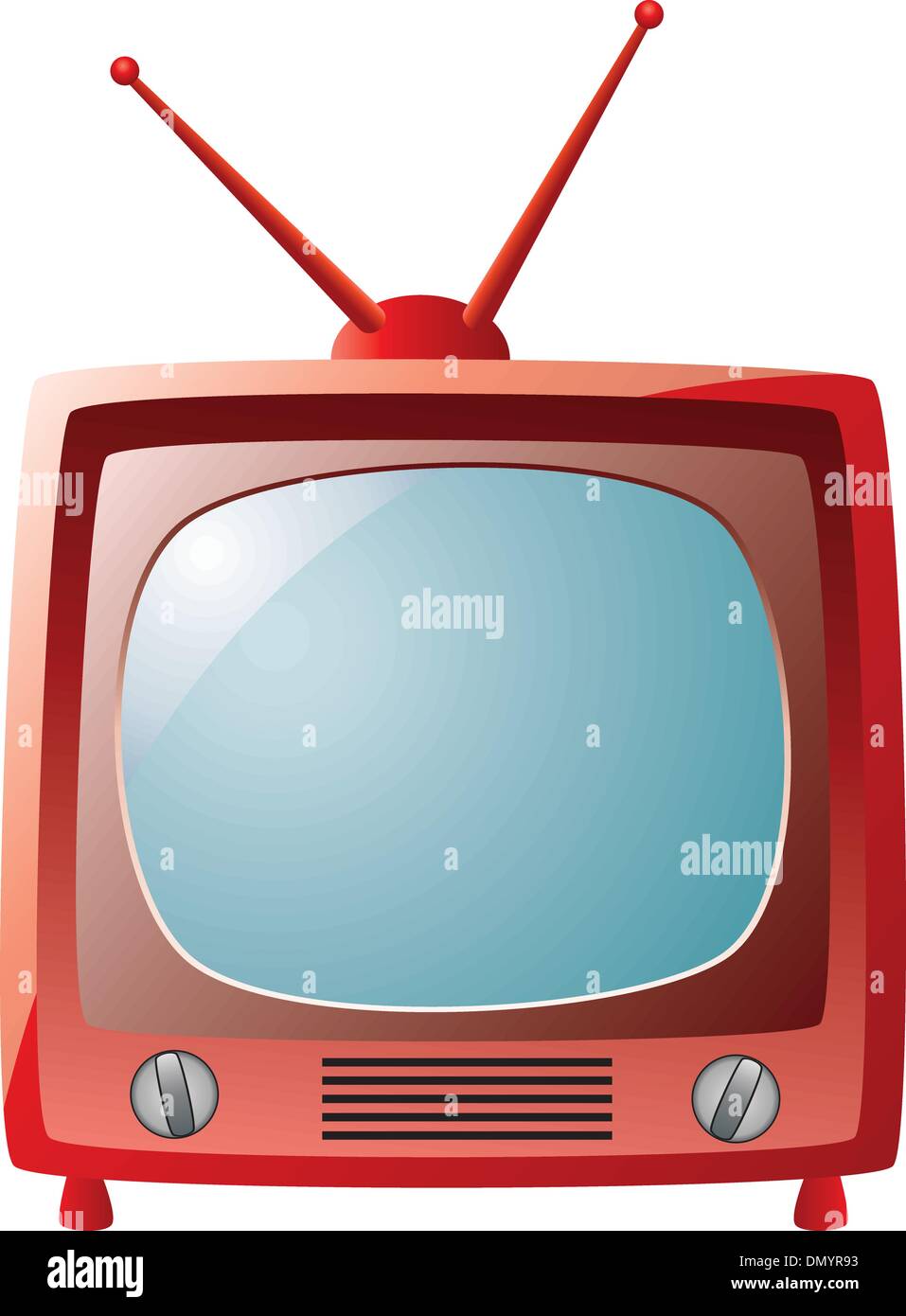 vector red retro tv set Stock Vector Image & Art - Alamy