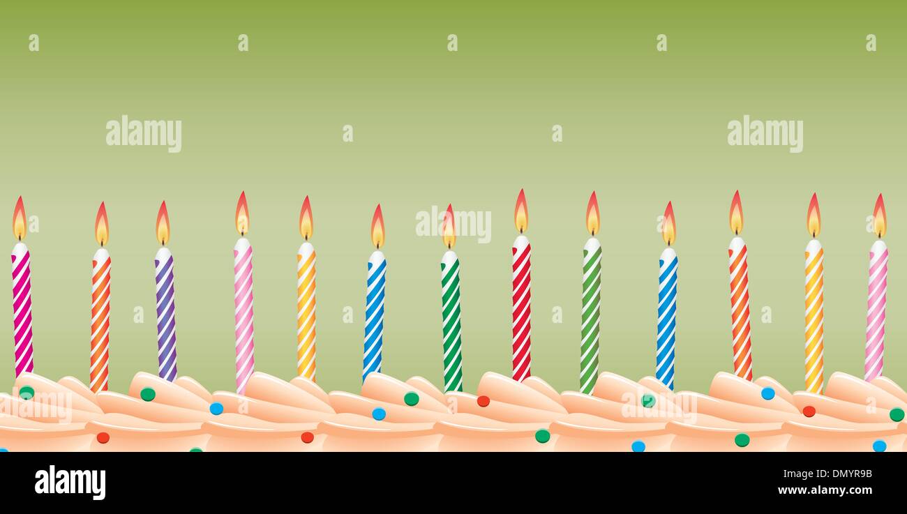 vector row of birthday candles Stock Vector Image & Art - Alamy