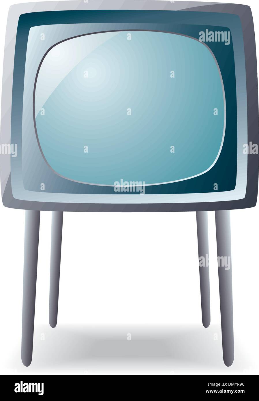 vector retro tv set on long legs Stock Vector Image & Art Alamy