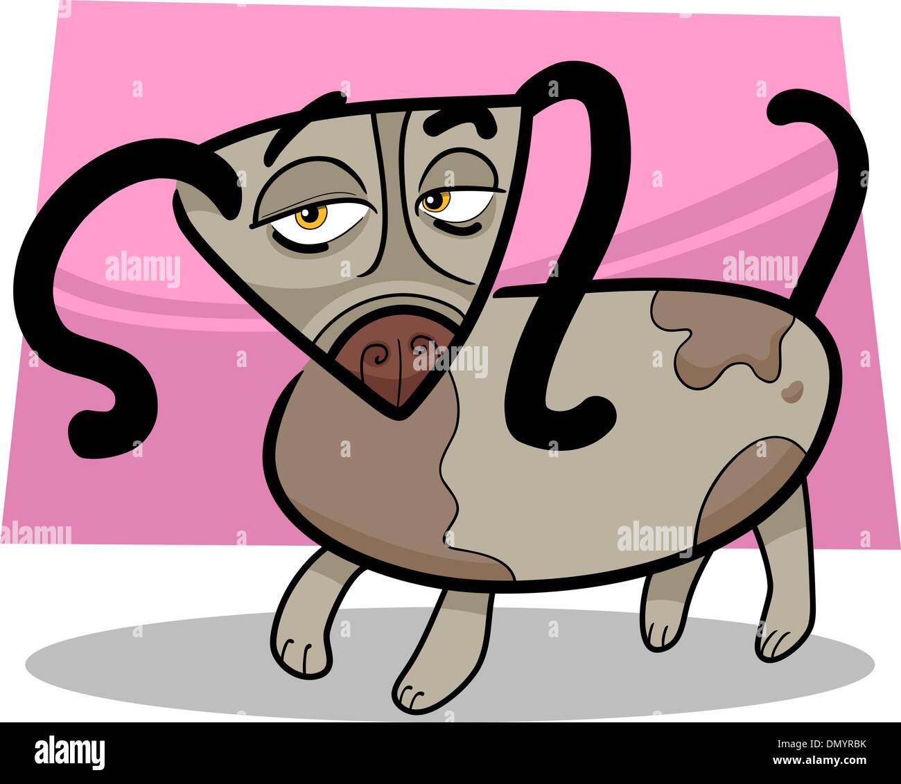 cartoon doodle of funny dog Stock Vector Image & Art - Alamy