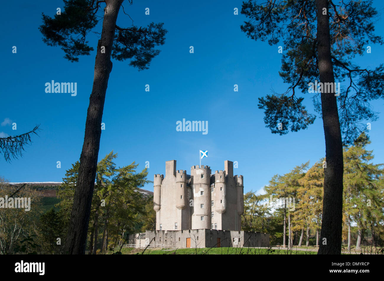 braemar castle in autumn Stock Photo