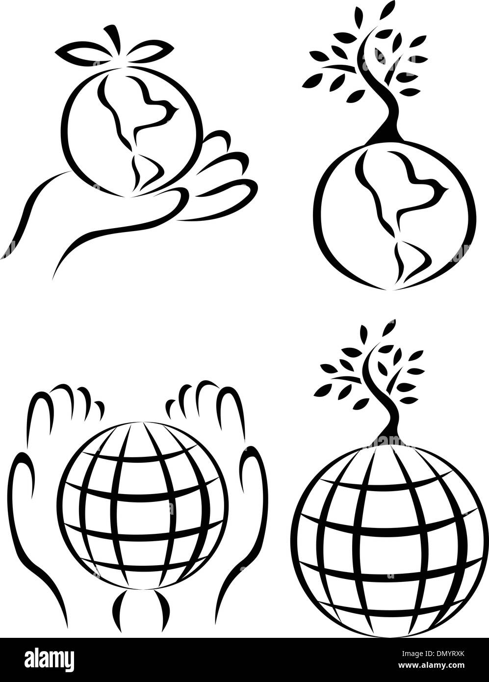 Green earth collection Stock Vector Image & Art - Alamy