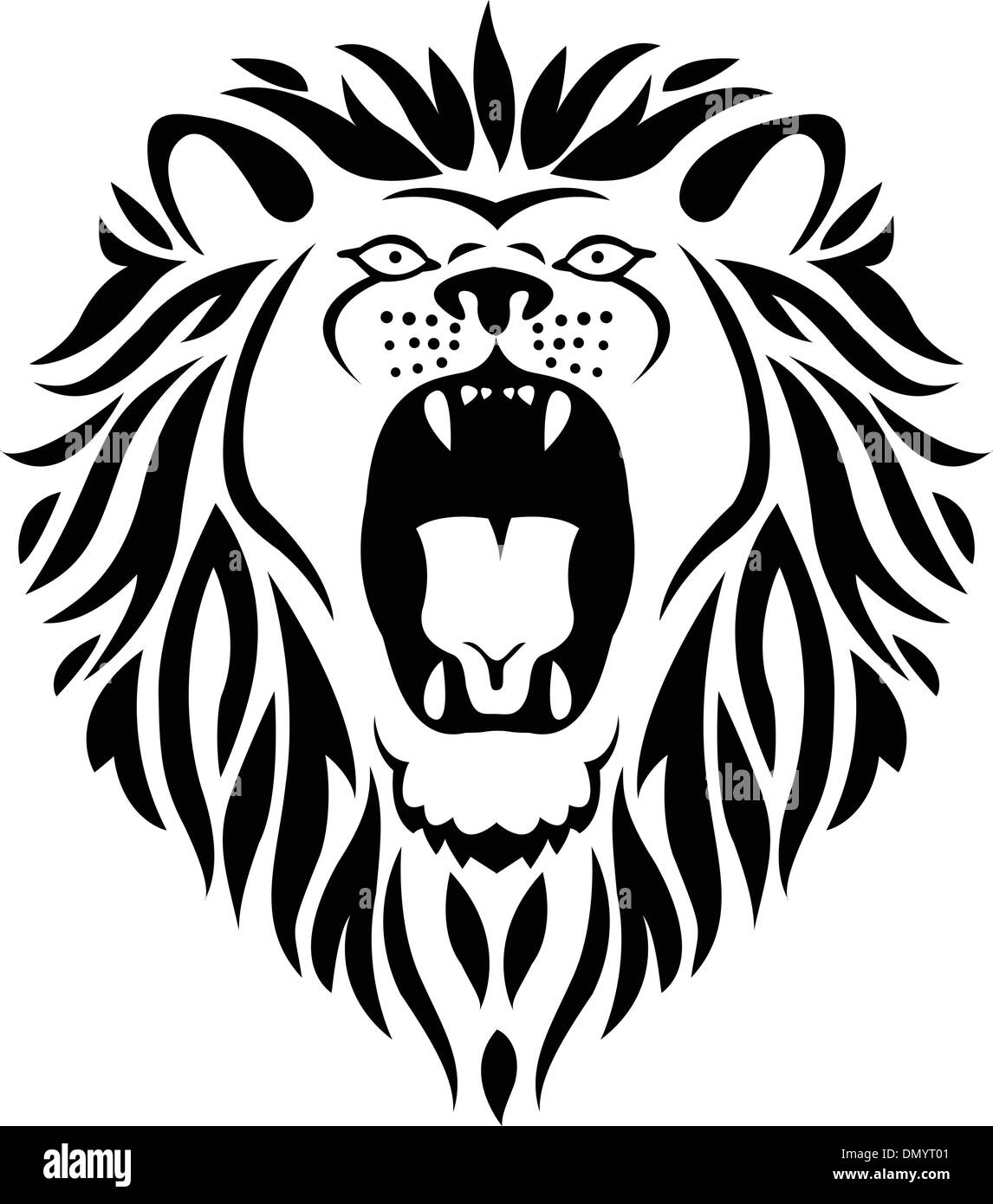 Lion tattoo Stock Vector