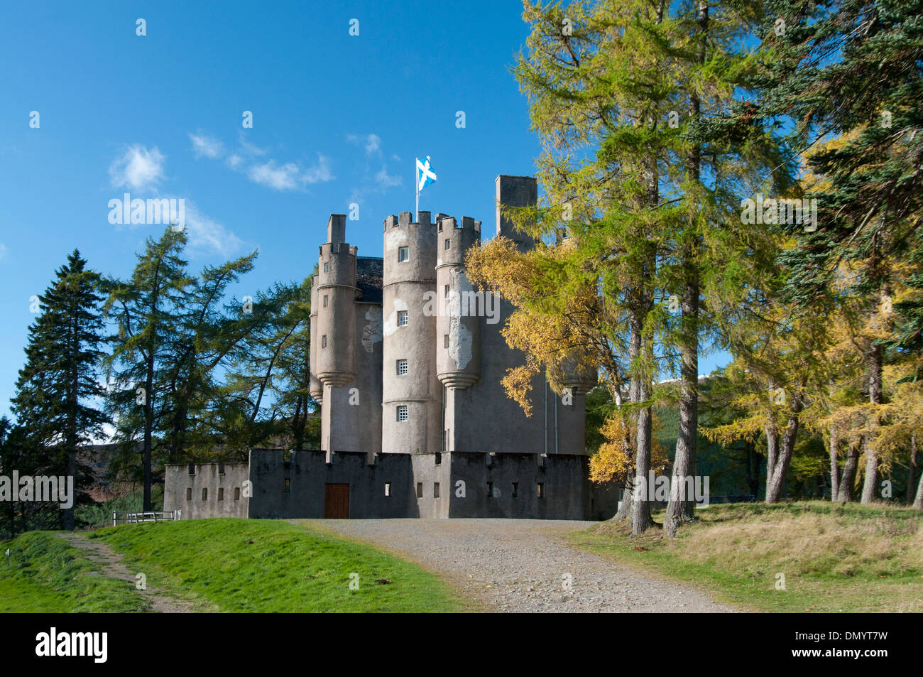 braemar castle in autumn Stock Photo