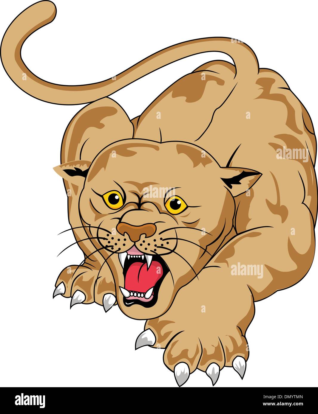 Angry cougar Stock Vector