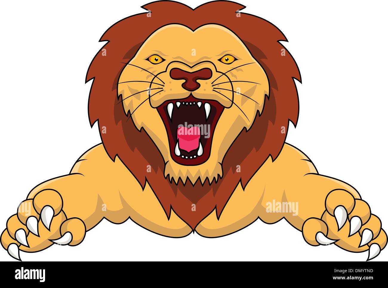 Angry lion illustration Stock Vector