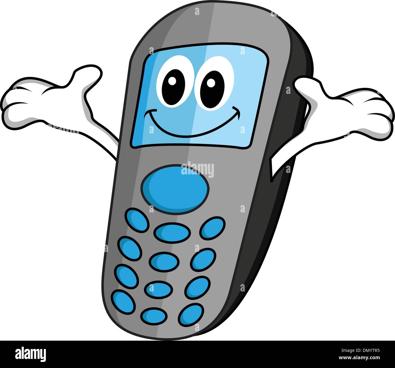 Mobile phone cartoon Stock Vector Image & Art - Alamy