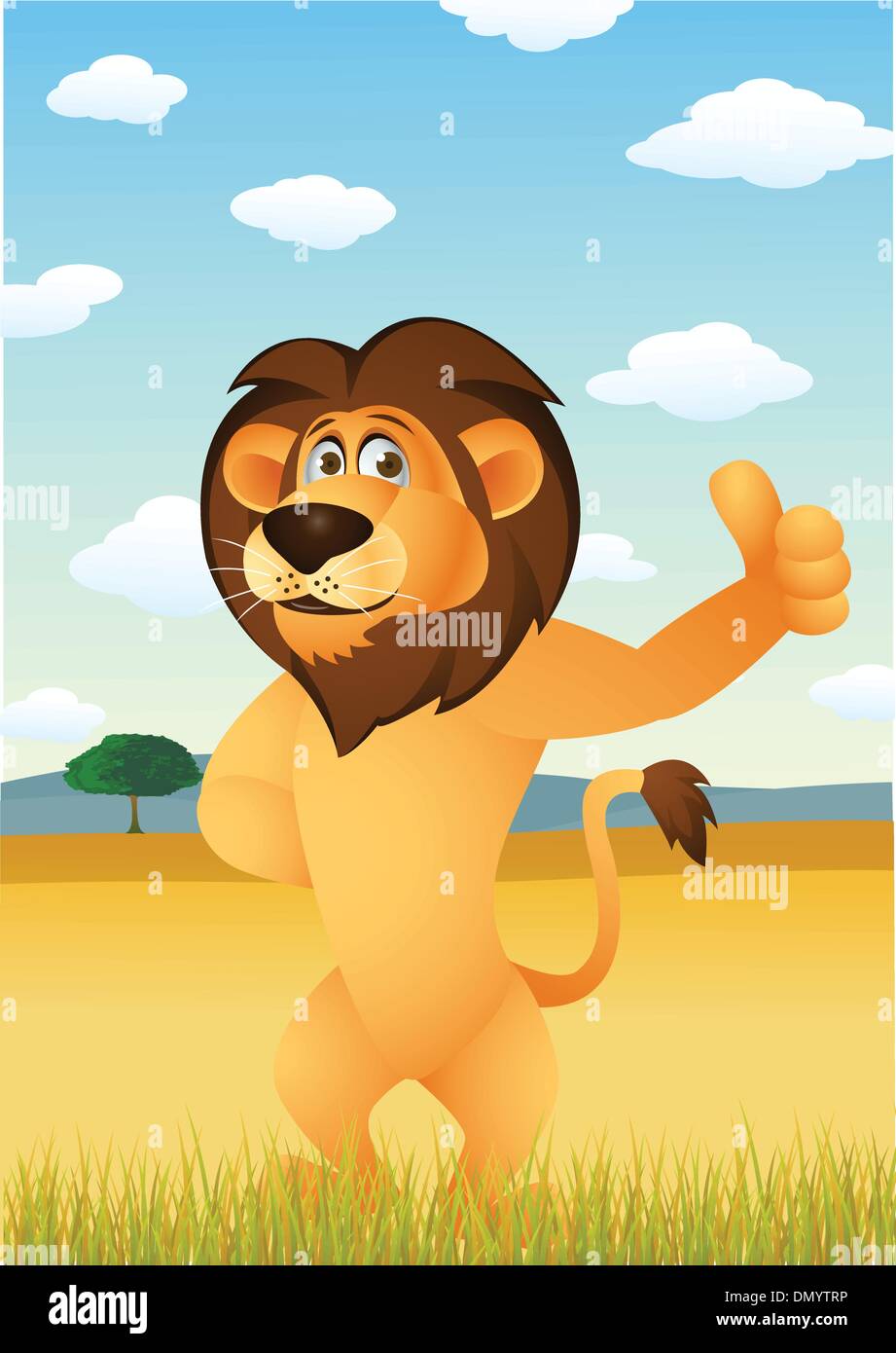 Funny lion cartoon Stock Vector Image & Art Alamy