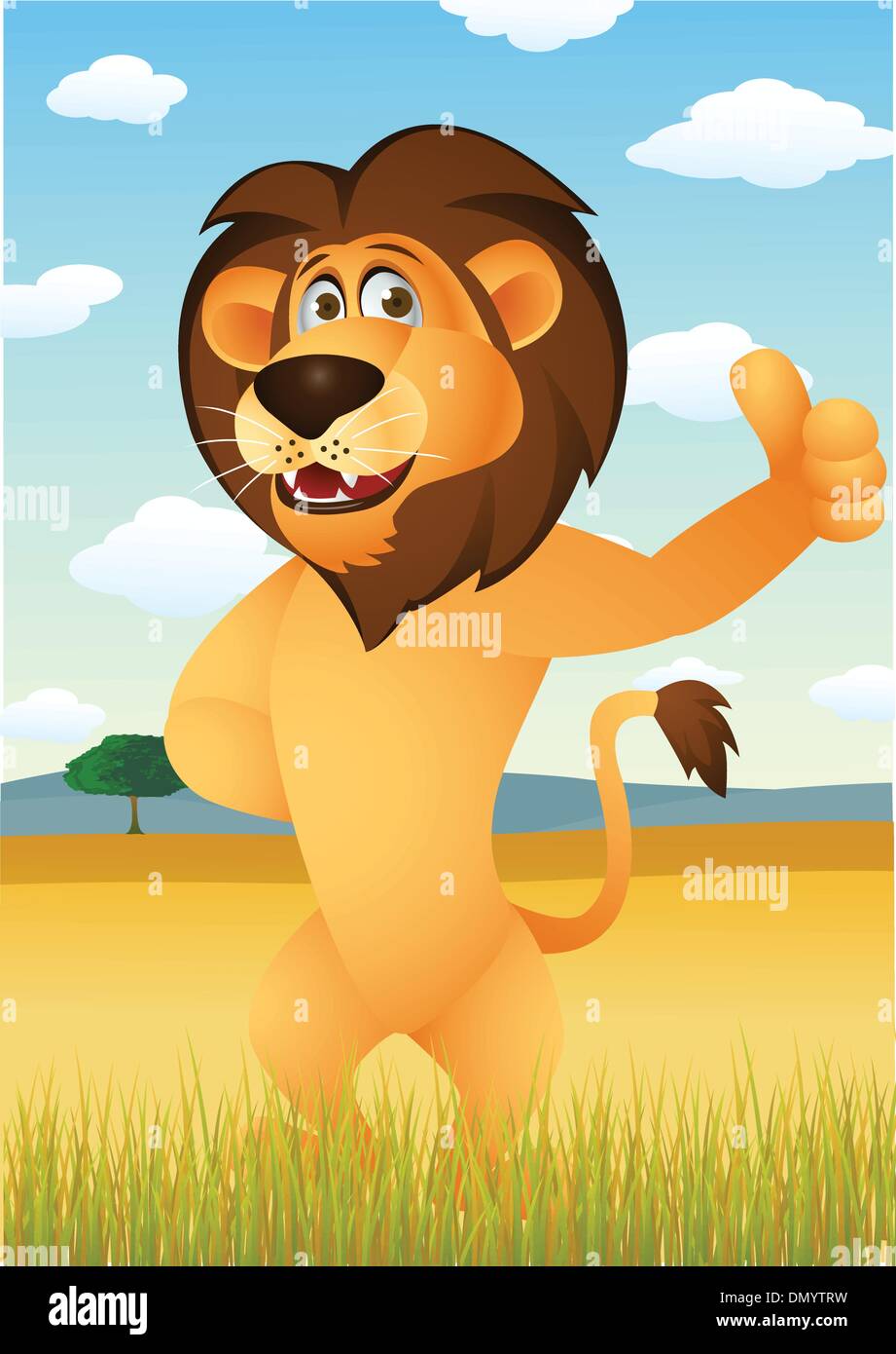 Funny lion cartoon Stock Vector Image & Art - Alamy