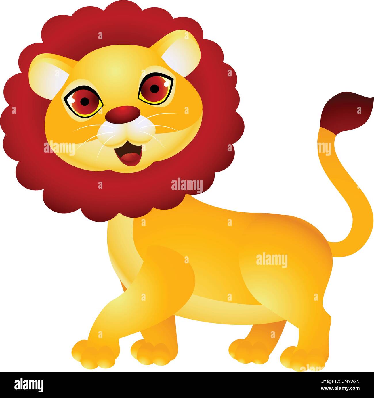 Funny Lion cartoon Stock Vector Image & Art Alamy