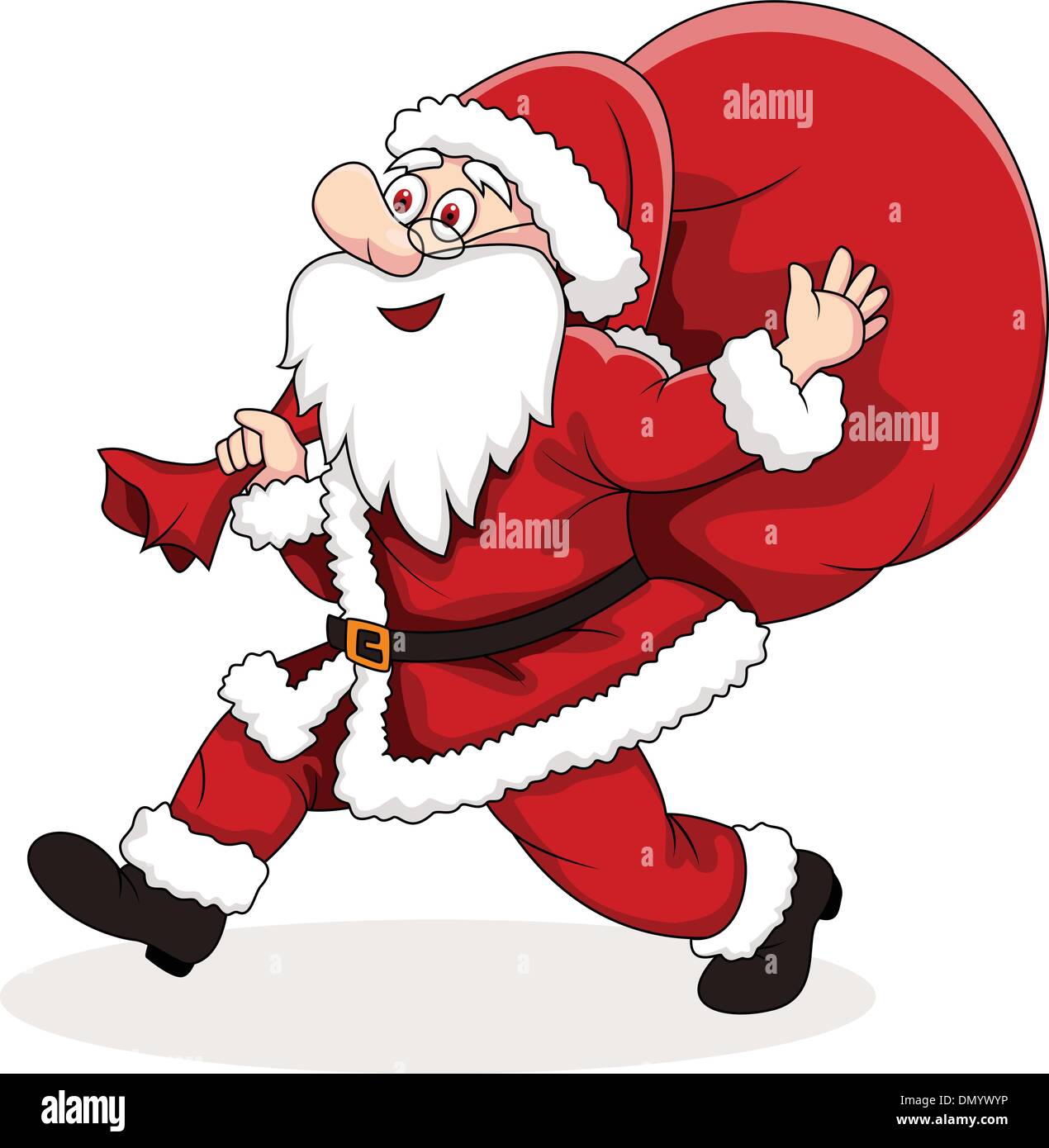 Santa Claus carrying big bag Stock Vector Image & Art Alamy