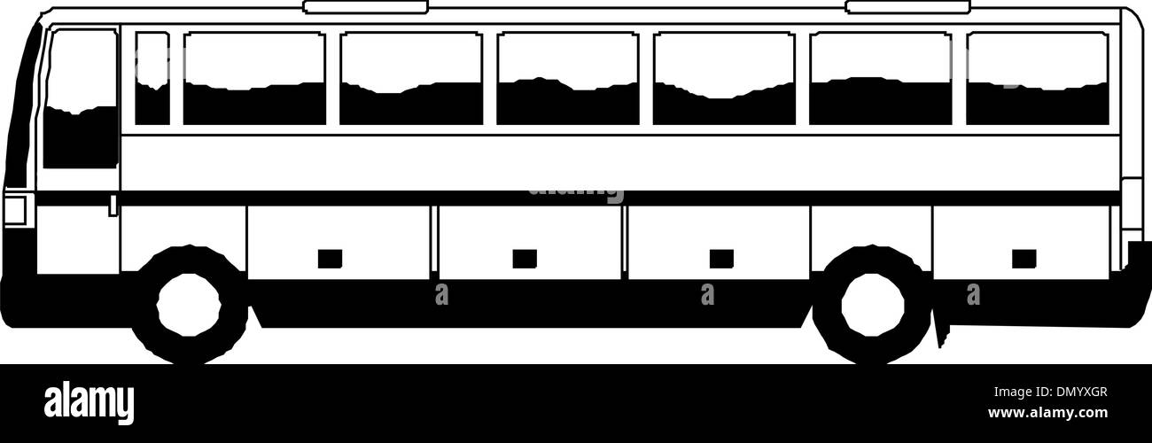 Rear entrance bus Stock Vector Images - Alamy