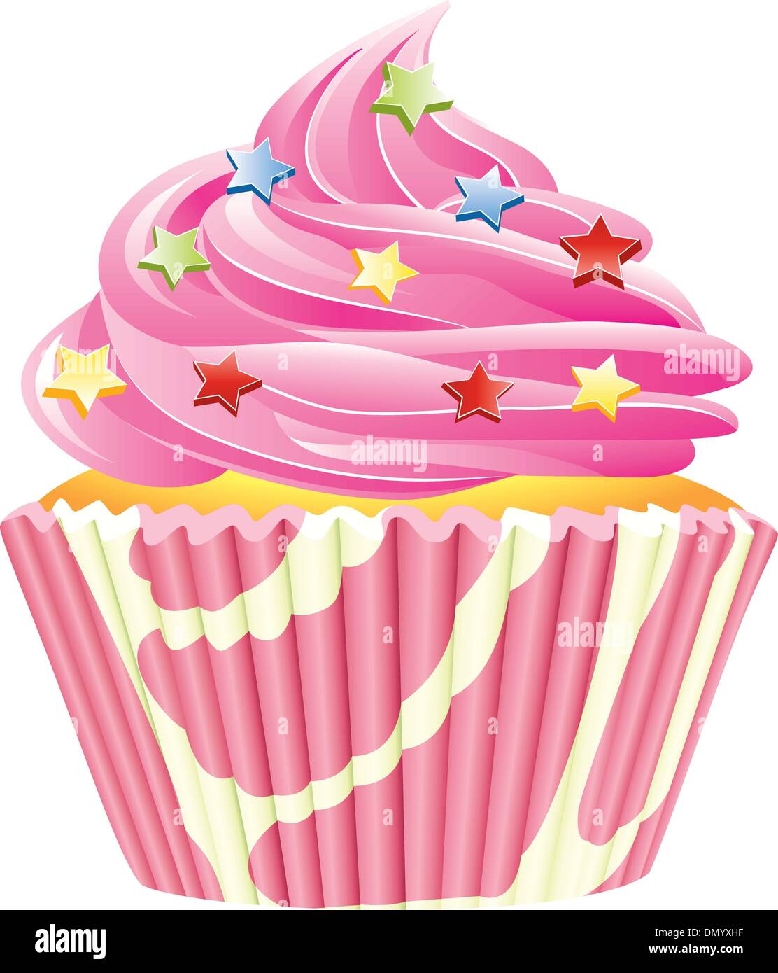 vector pink cupcake Stock Vector Image & Art - Alamy