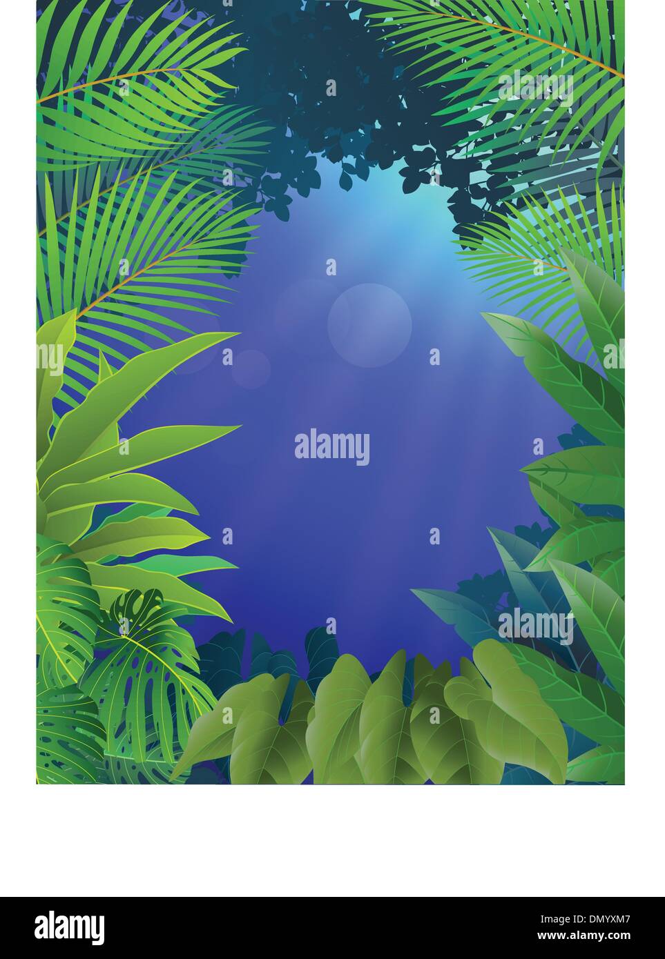 Tropical forest background Stock Vector