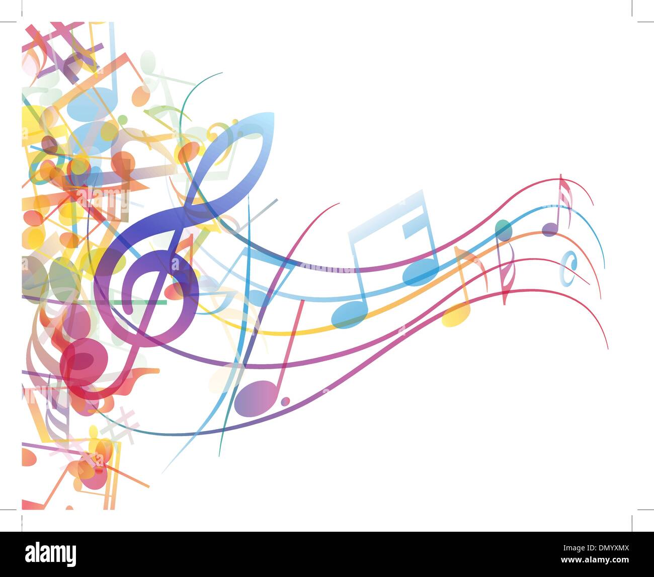 notes staff Stock Vector