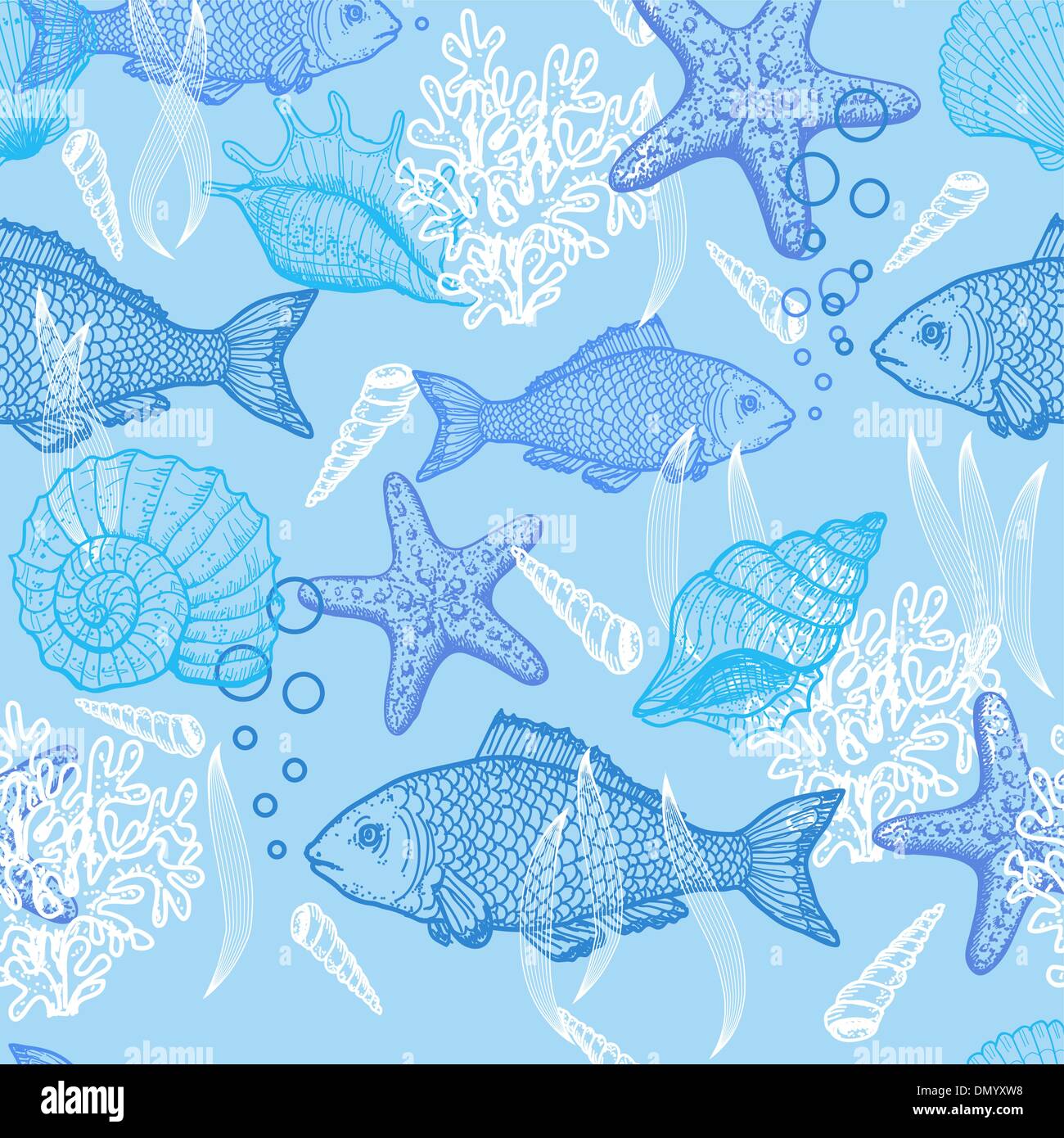 Seamless pattern sea horse hi-res stock photography and images - Alamy
