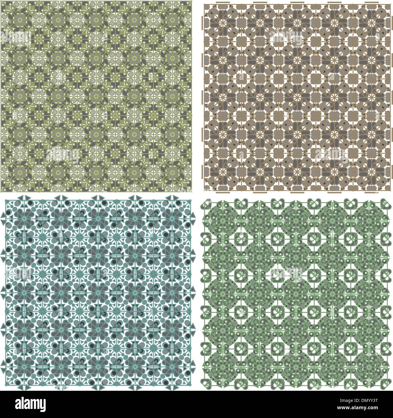 Big vintage plaid patterns set vector background Stock Vector